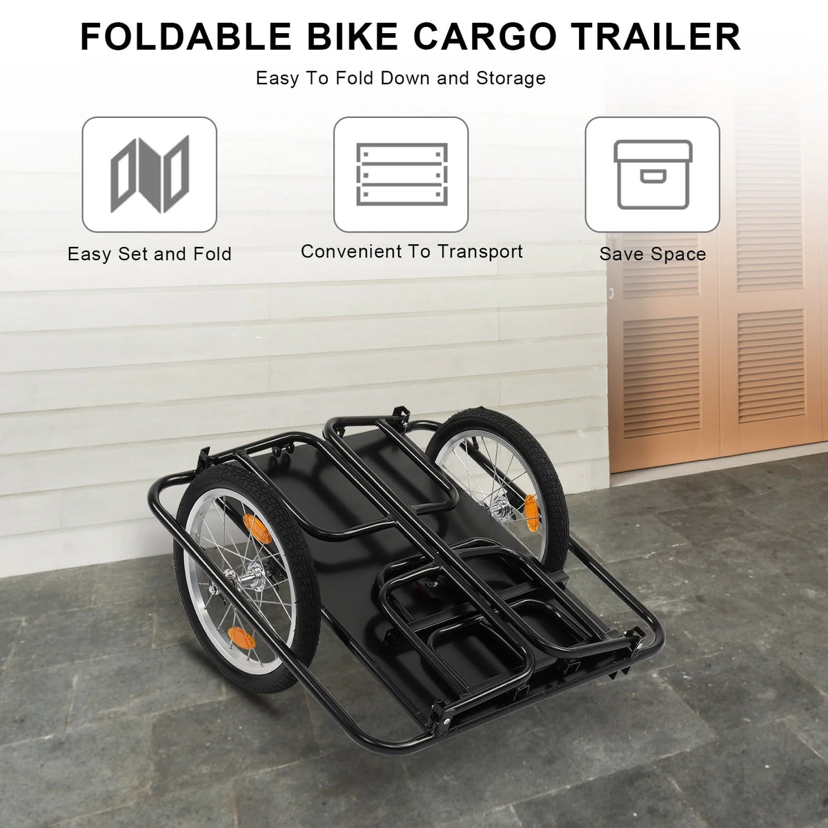 Foldable Bike Cargo Trailer with Universal Hitch L483