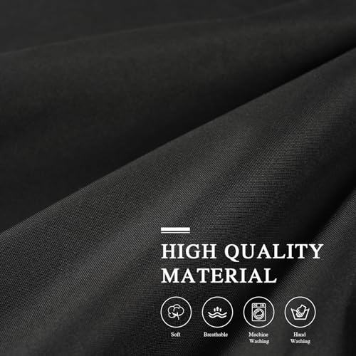 Black Queen Lightproof Bed Canopy Curtains F305