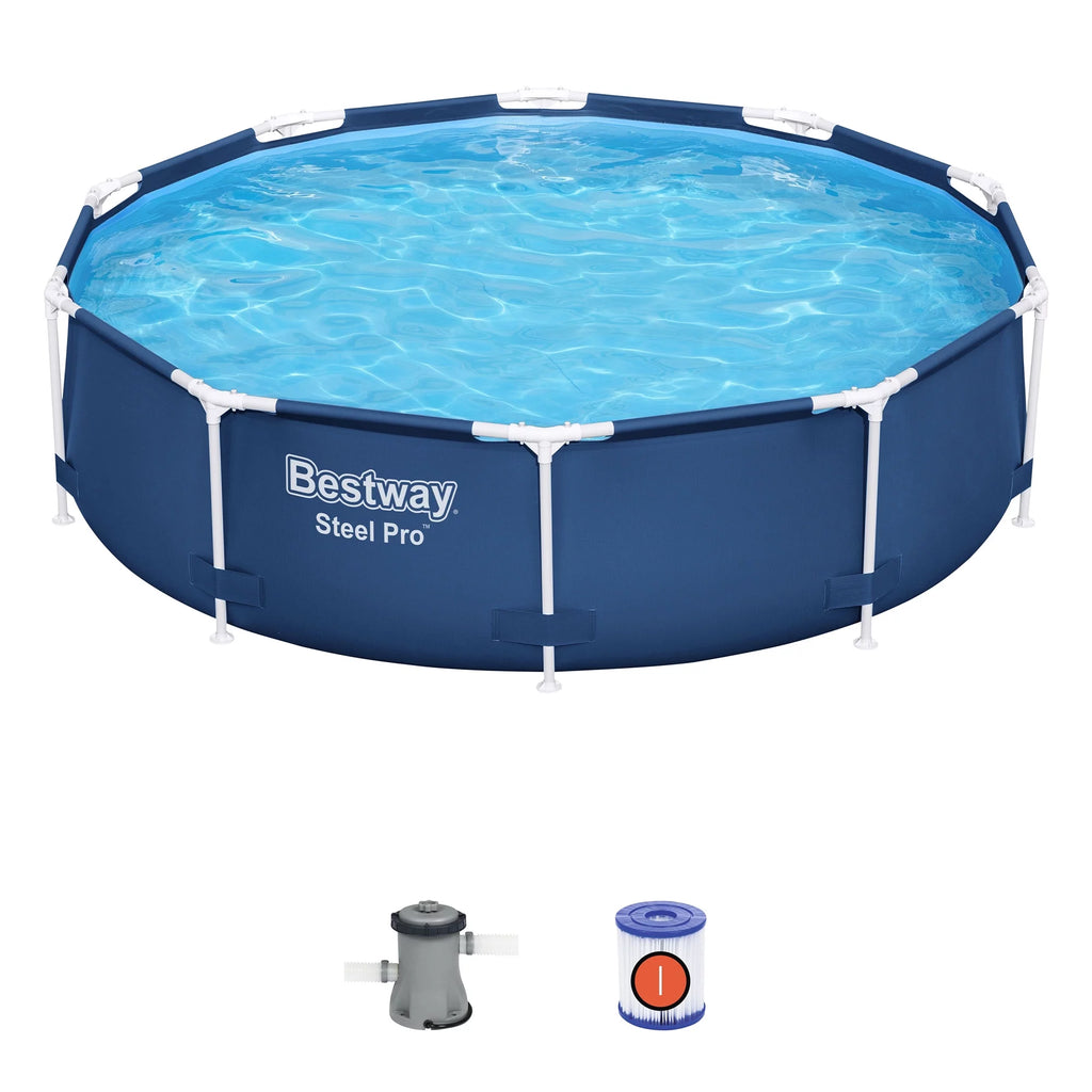 Steel Pro 10' x 30 Above Ground Swimming Pool Set with Filter Pump J269