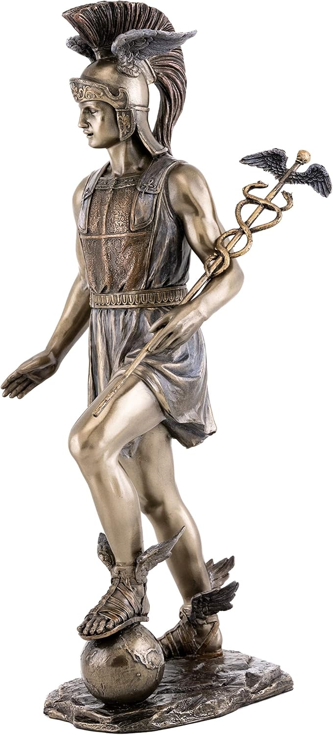 Mercury Statue in Cold Cast Bronze, 12.75-Inch Figurine H74686