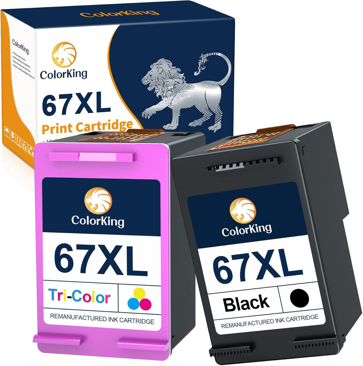 Remanufactured Ink Cartridge Pack of 2 (1 Black, 1 Tri-Color) J10895