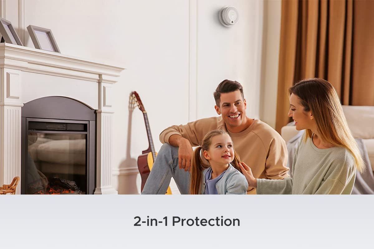 Wireless Interconnected Combination Smoke and Carbon Monoxide Detector, 10-Year Battery Powered, Pack of 6 K57202
