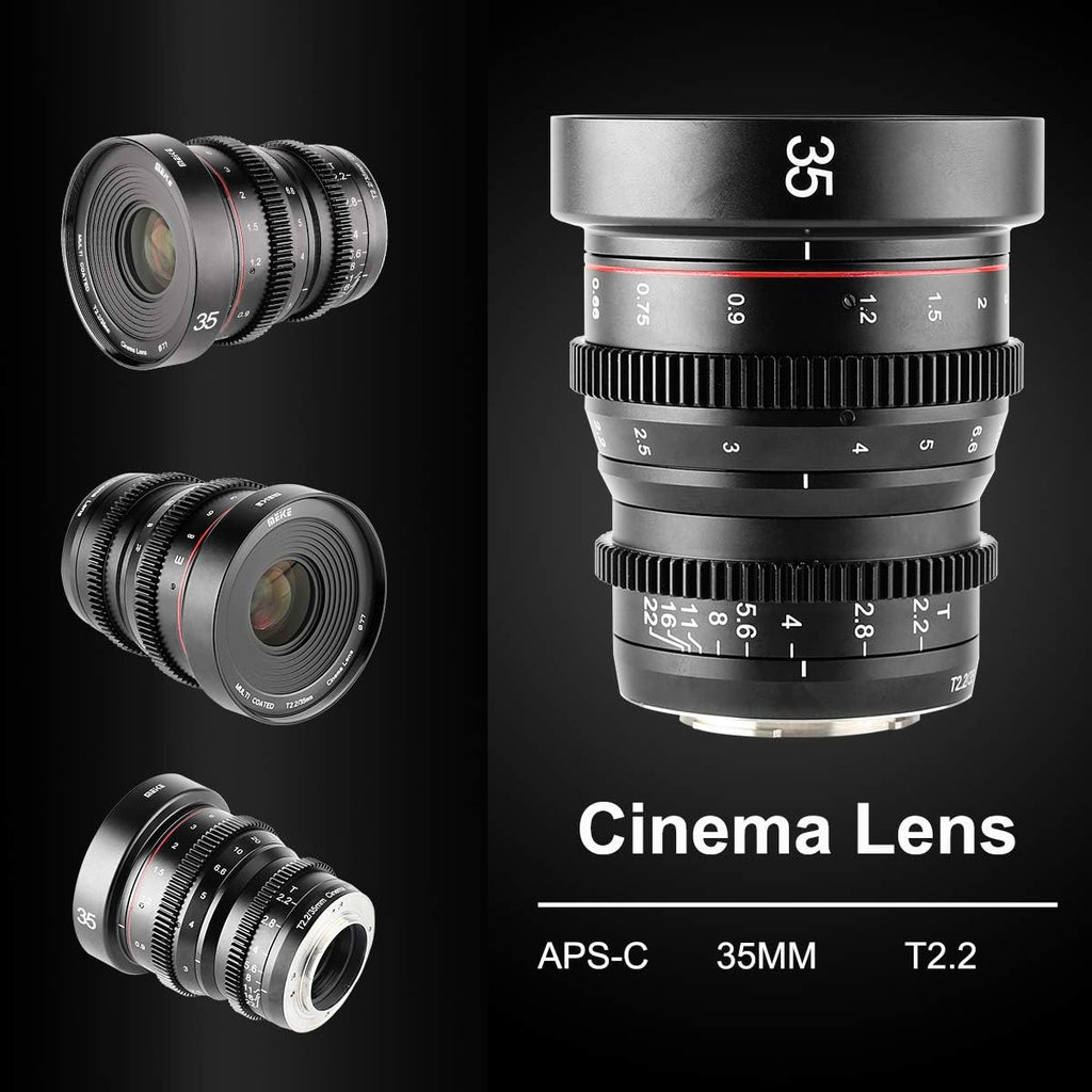 35mm T2.2 Manual Focus Cinema Lens for M43 Mount Cameras A6564
