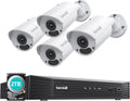 4K PoE Security Camera System 8MP 8CH 4Pcs Wired IP Cameras with Night Vision 2TB Hard Drive H584838