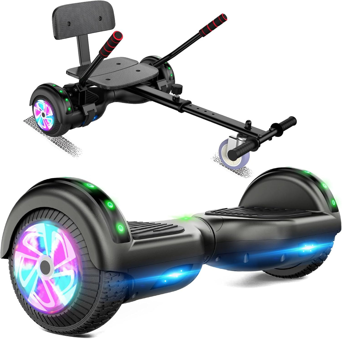 6.5 Inch Self Balancing Hoverboard with Bluetooth and LED Lights D928