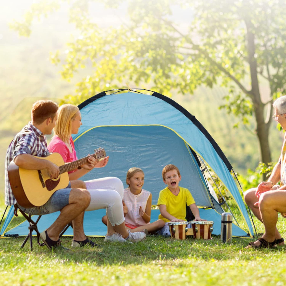 Beach Tent Canopy Sun Shelter UPF 50+ UV Protection Z61941