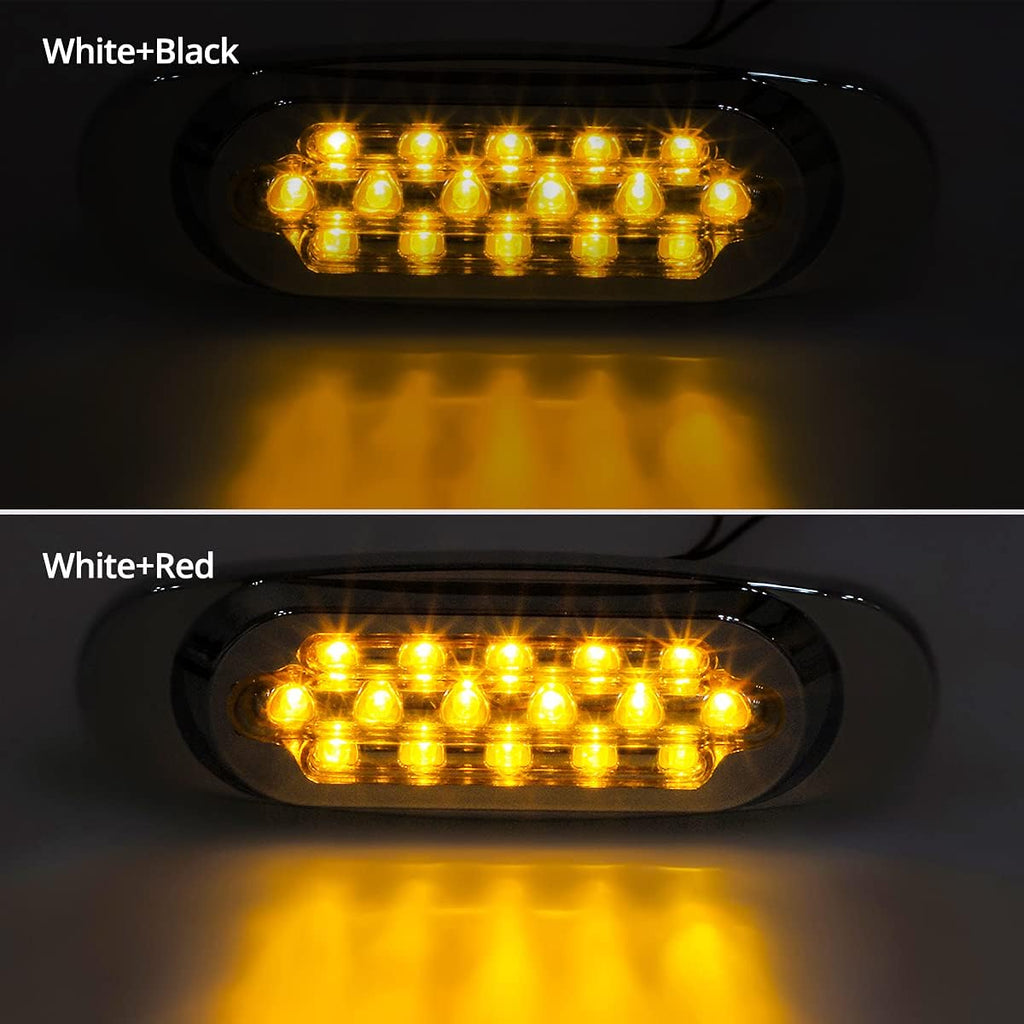 6.5 Inch Amber LED Side Marker Lights 14Pcs Q814