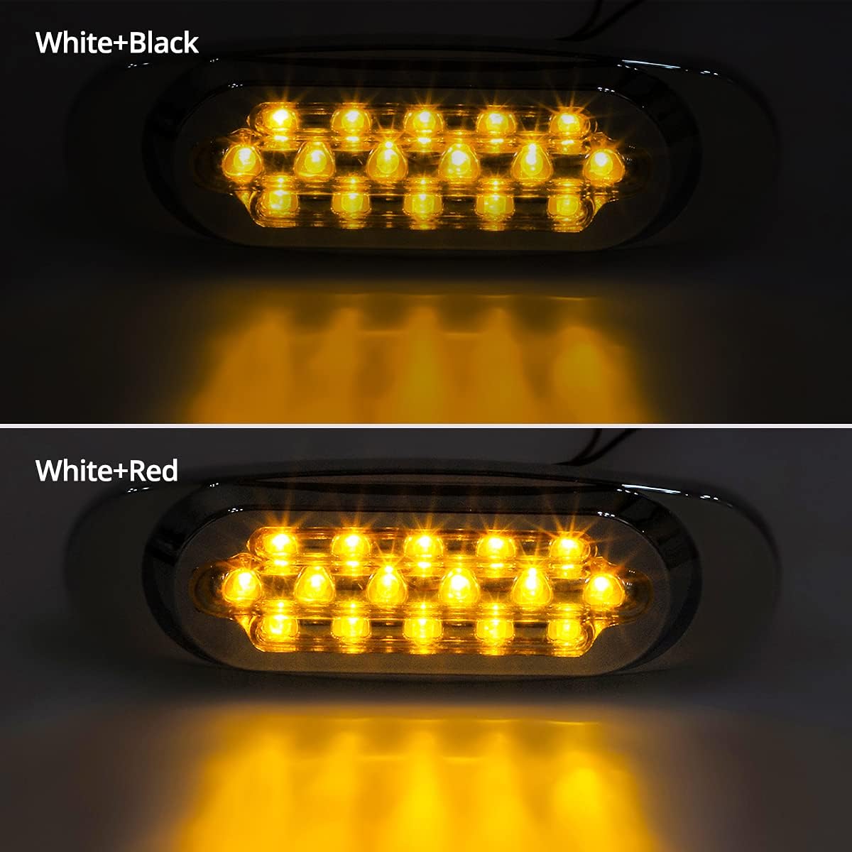 6.5 Inch Amber LED Side Marker Lights 14Pcs Q814