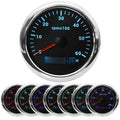 White Dial LED Tachometer Gauge 0-6000 RPM 85mm Pack of 2 T5049