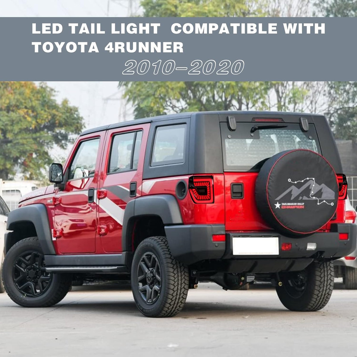 Smoke LED Tail Light Assembly Pair for Toyota 4 Runner H42386