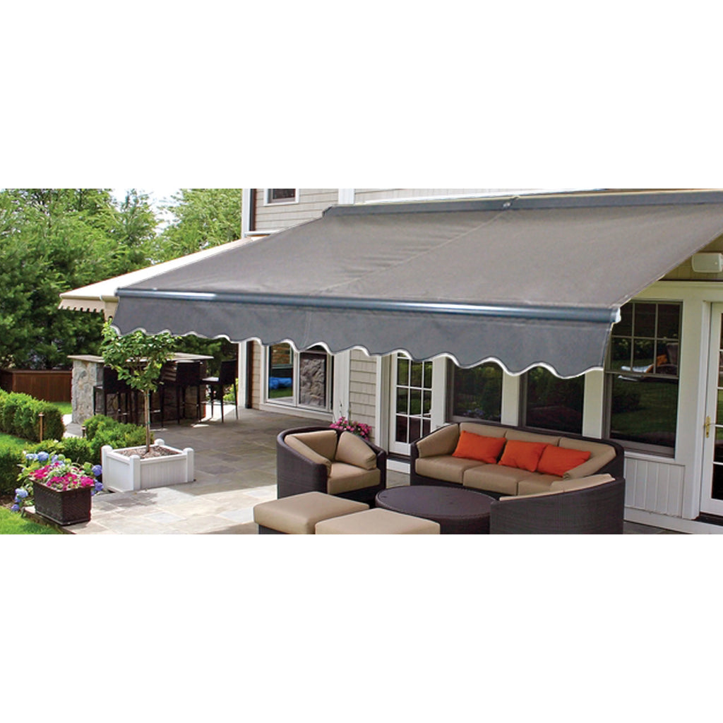 Gray Retractable Patio Awning Q74971