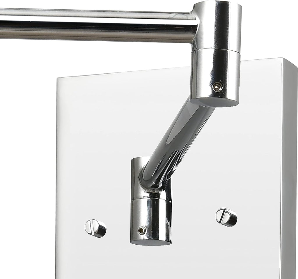 Polished Chrome White 1-Light Sconce M692