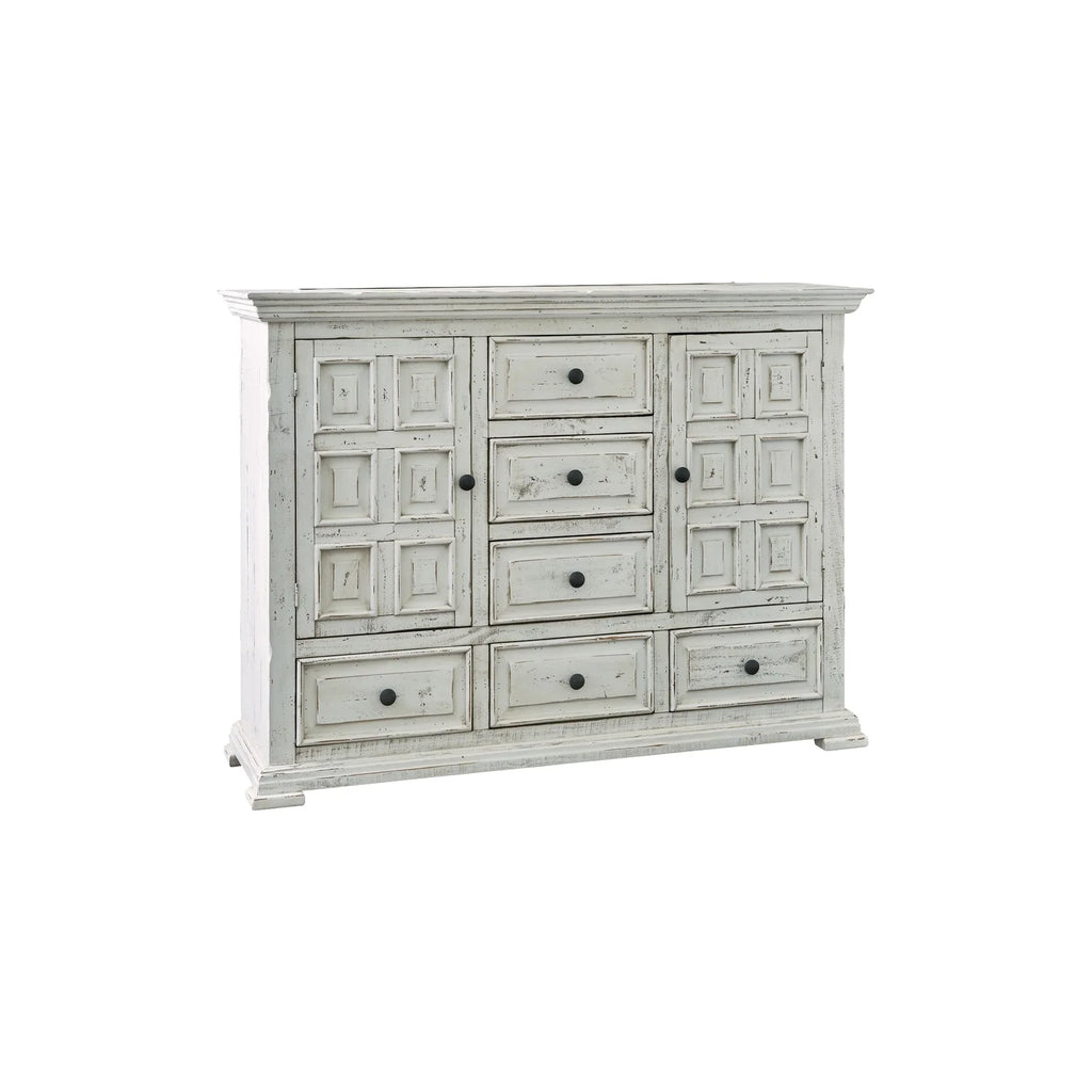White Farmhouse Wood Dresser S895