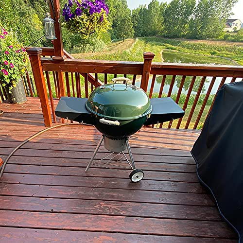 Black Powder Coated Steel Grill Table Shelf X52786