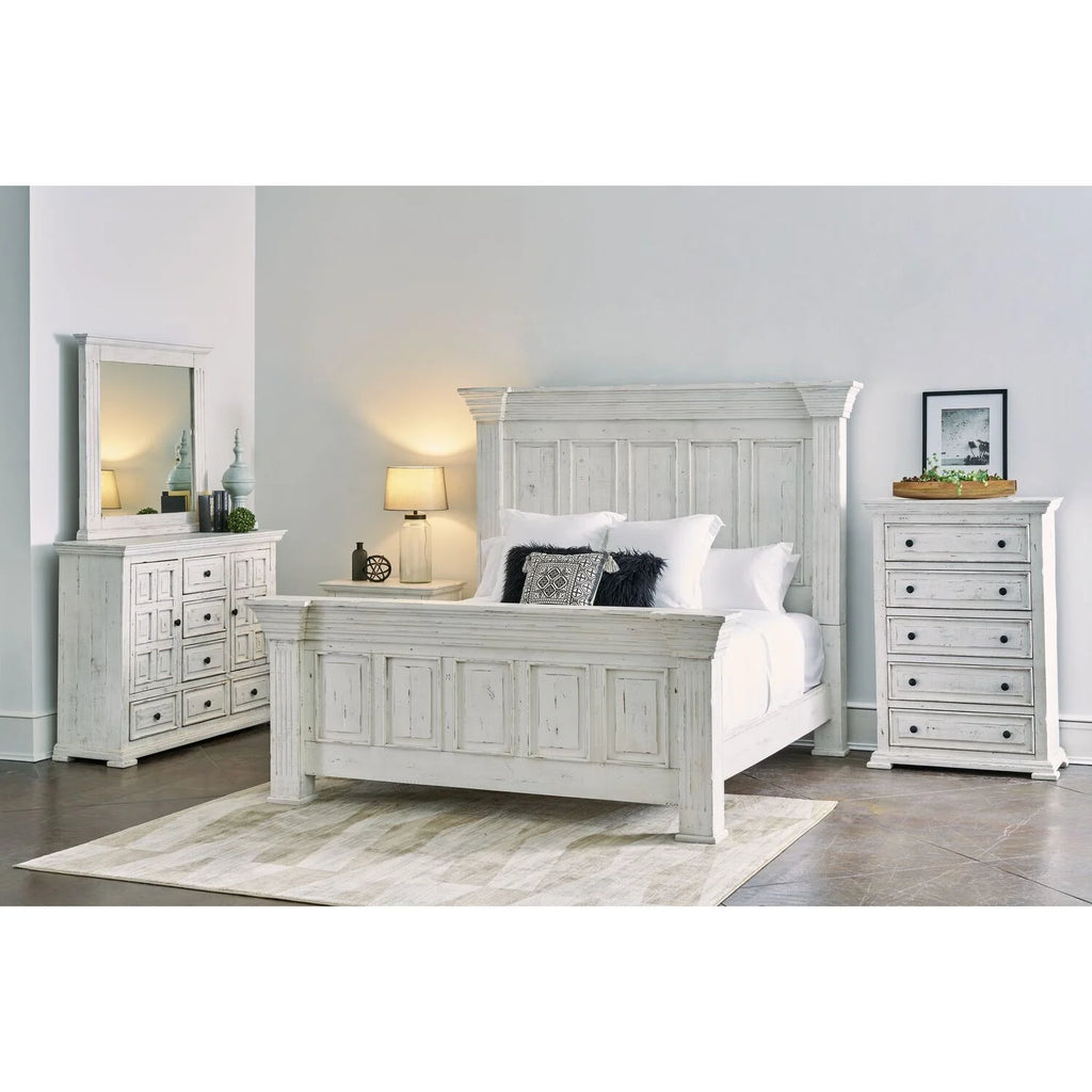 White Farmhouse Wood Dresser S895