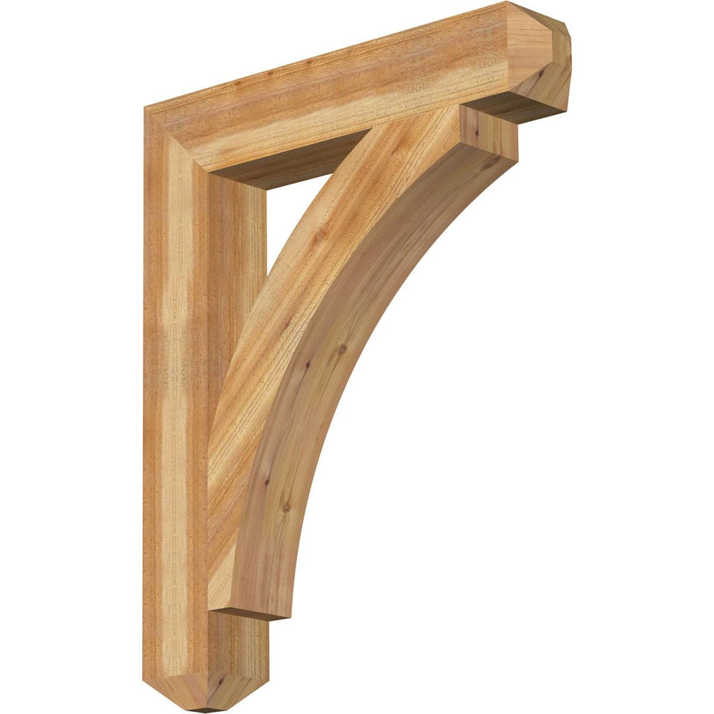 6x22W x 34x22D x 42x22H Thorton Craftsman Rough Sawn BRACKET, Western Red Cedar O3261