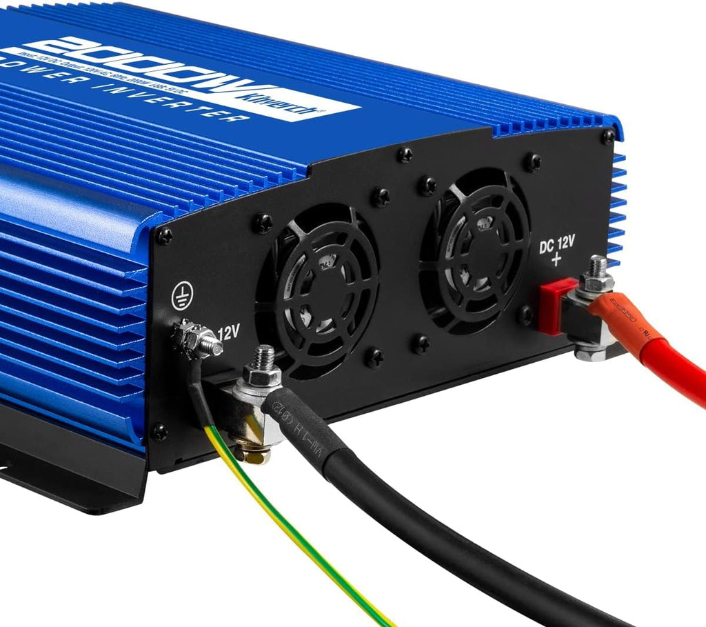 2000W Continuous 4000W Peak Power Inverter 3 AC Outlets 12V to 110V Car Converter with USB Port M337104