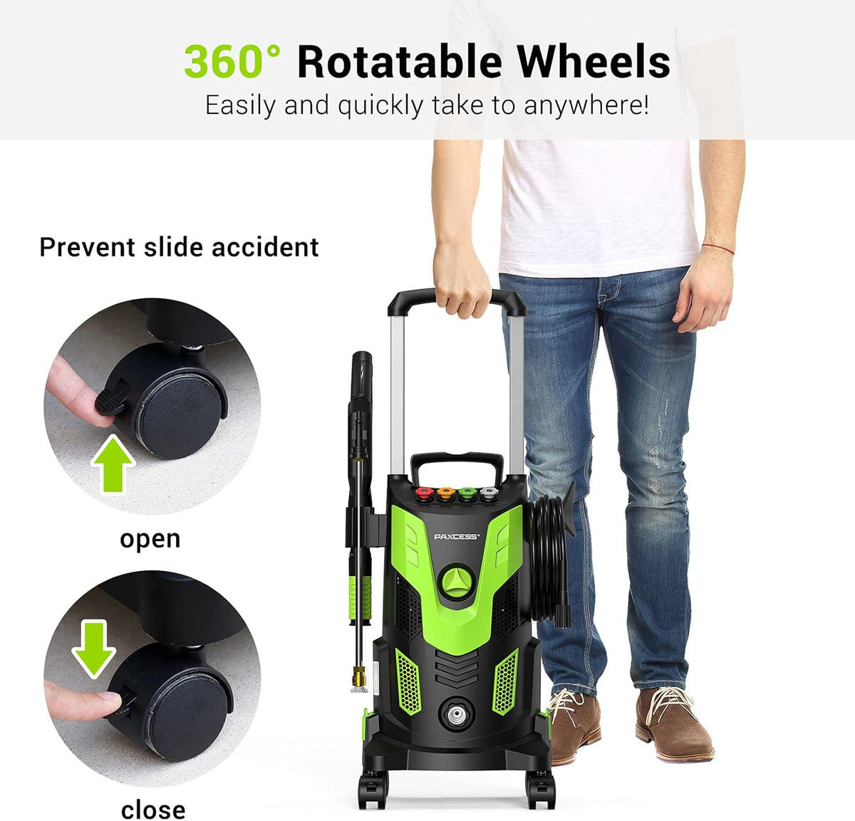 3000PSI Electric Pressure Washer with 4 Quick Connect Nozzles Y6241