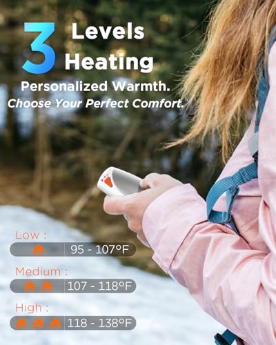 Rechargeable Hand Warmers with Charge Case, 2 Packs 14,000mAh V9097