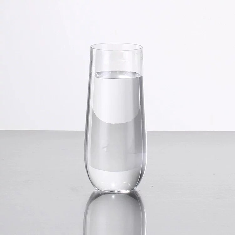 32 Pack 10-ounce Clear Plastic Champagne Flutes W1897