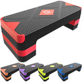 Adjustable Aerobic Step Platform, 26.5" Step Deck with 4” 6” 8” Risers E793