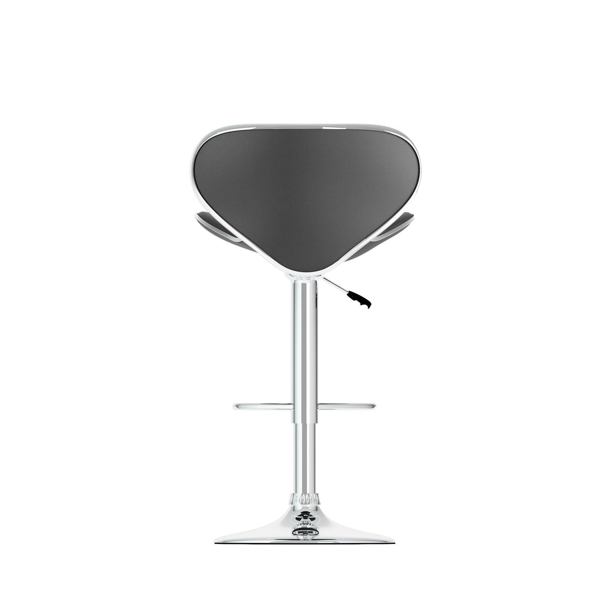 Black Curved Adjustable Bar Stool Set of 2 W173