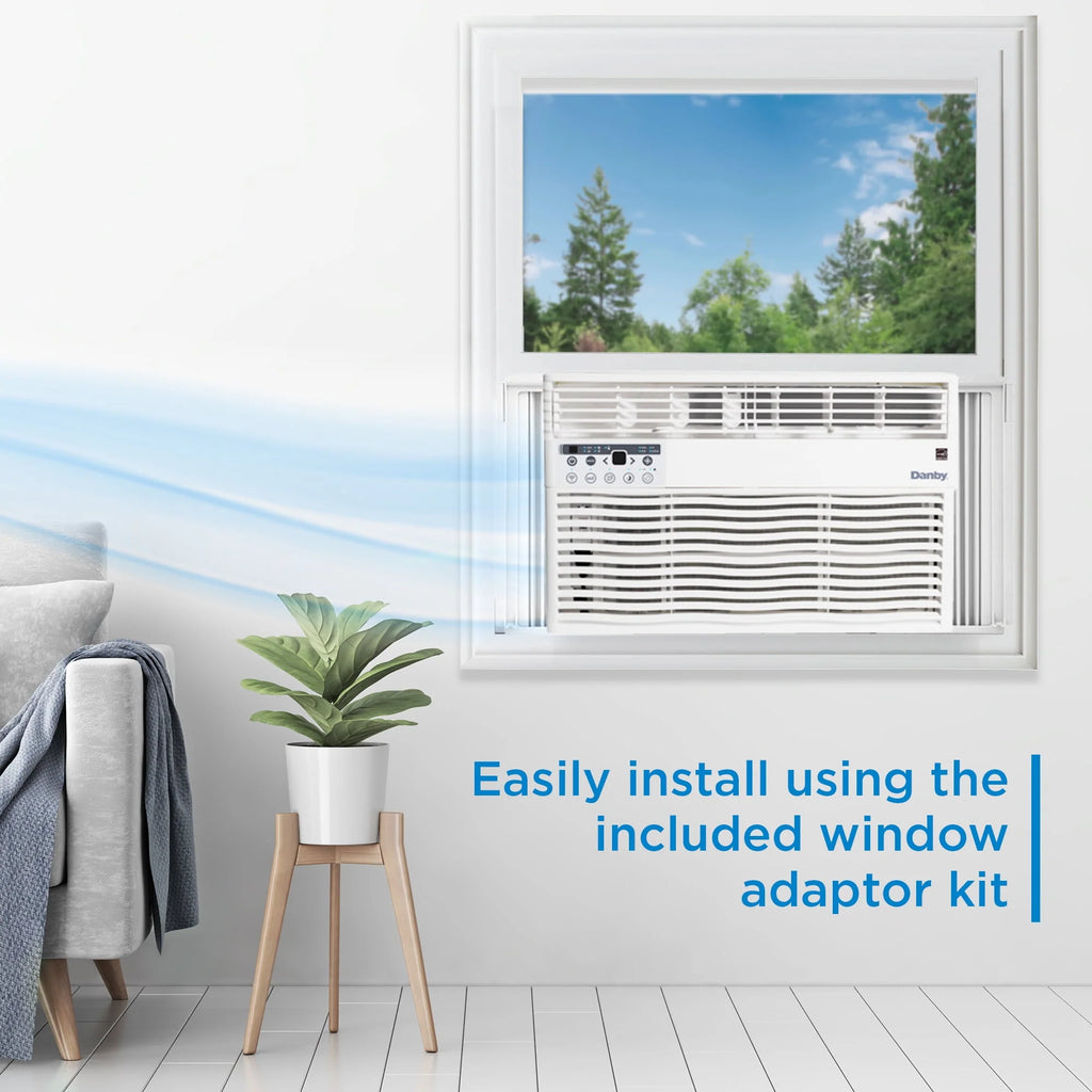 12,000 BTU White Window Air Conditioner with WiFi and Remote W633