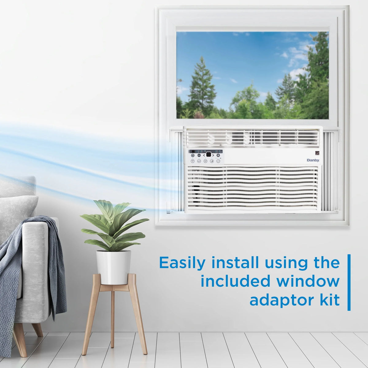 12,000 BTU White Window Air Conditioner with WiFi and Remote W633