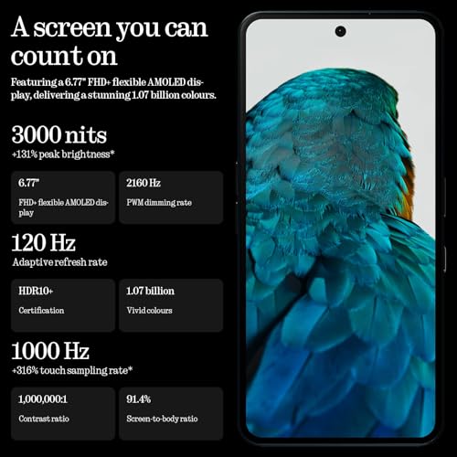 12+256GB Black Smartphone with 6.77 120Hz AMOLED Display A1750