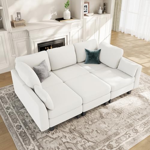 Dark Grey 6 Seaters Modular Sleeper Sofa I280