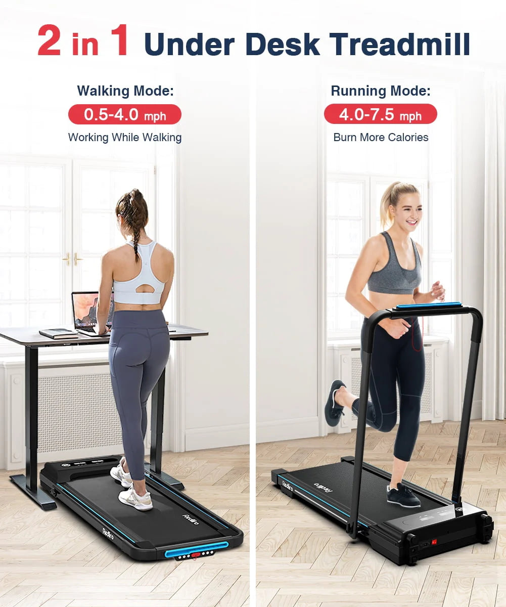 Folding Treadmill with Desk Adjustable Height 2.25HP N66559