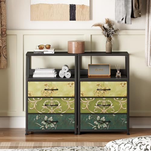 White 5 Drawer Fabric Dresser with Steel Frame Z42774