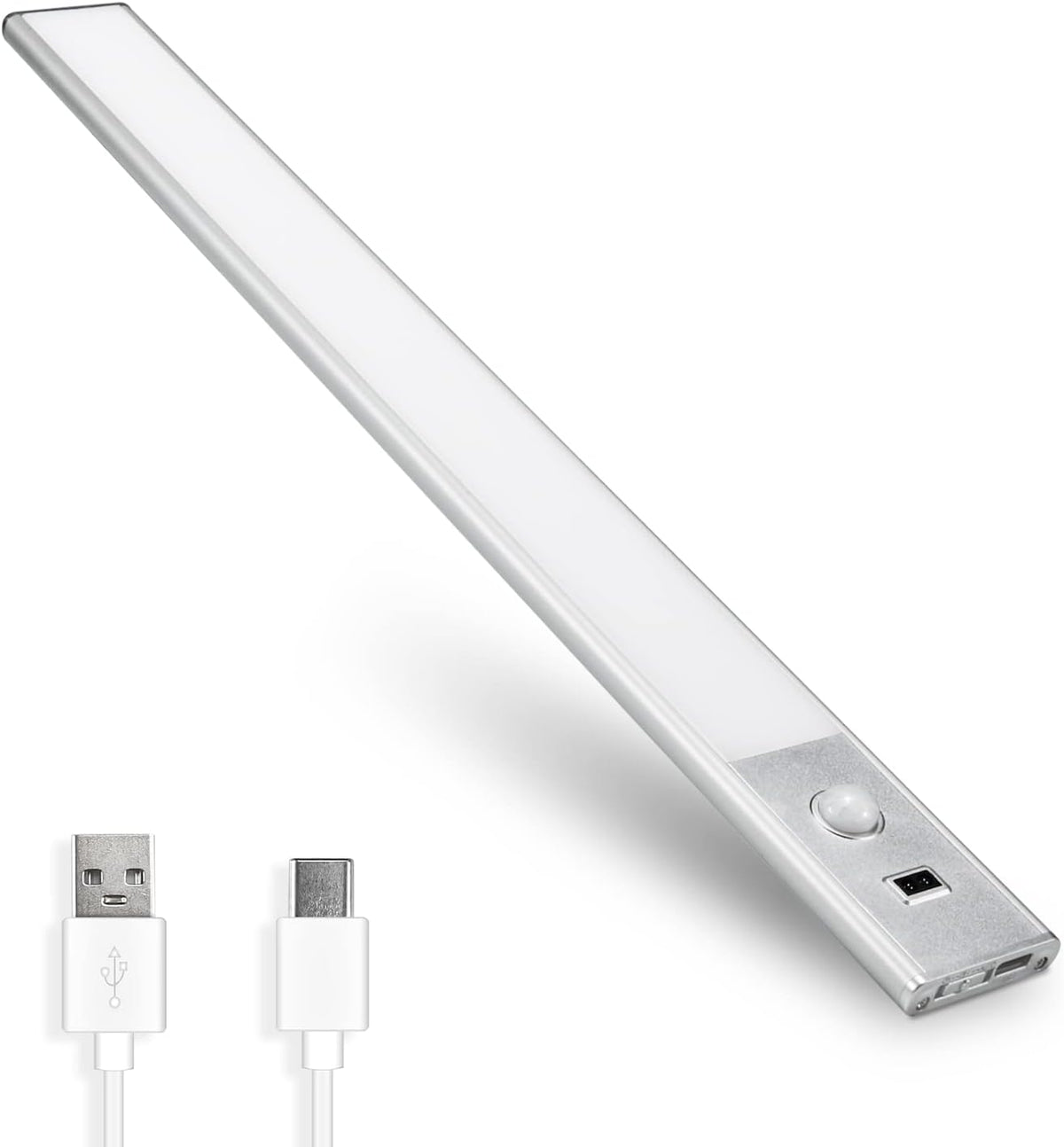 Under Cabinet Lights, 63 LEDs Motion Sensor Dimmable Wireless Rechargeable 230lm Cold White 6500K Pack of 2 C879274