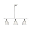 White and Polished Chrome 3 Light Island Light D956823