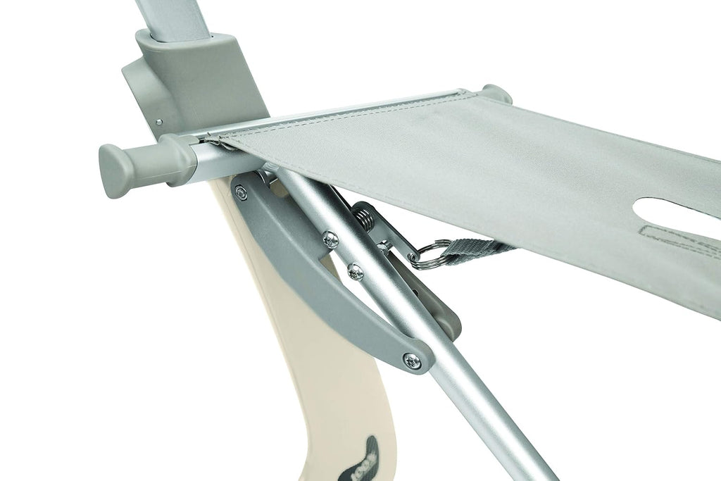 Wide Track Oyster White Rollator Walker with Organizer Bag T21414