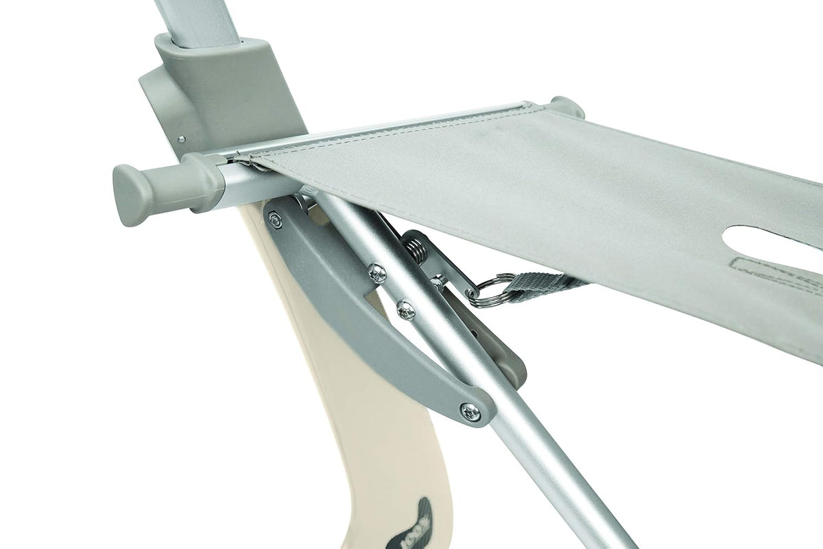 Wide Track Oyster White Rollator Walker with Organizer Bag T21414