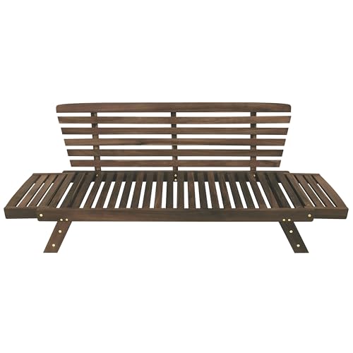 Gray Solid Wood Patio Daybed Sofa with Pillows W909