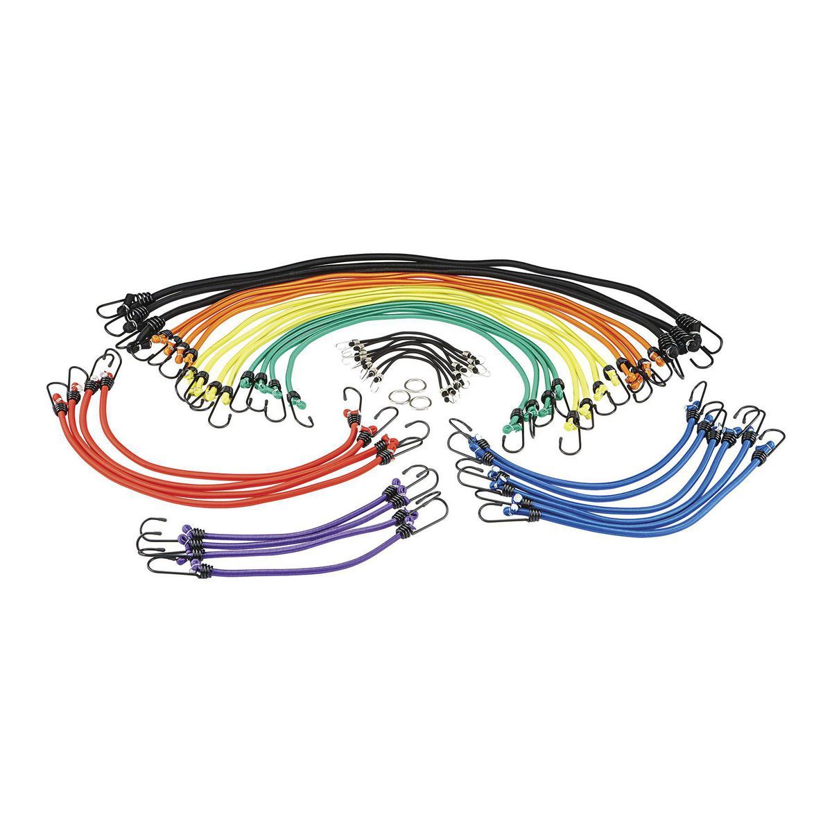 Multicolored Elastic Stretch Cords, 40-Piece C865793