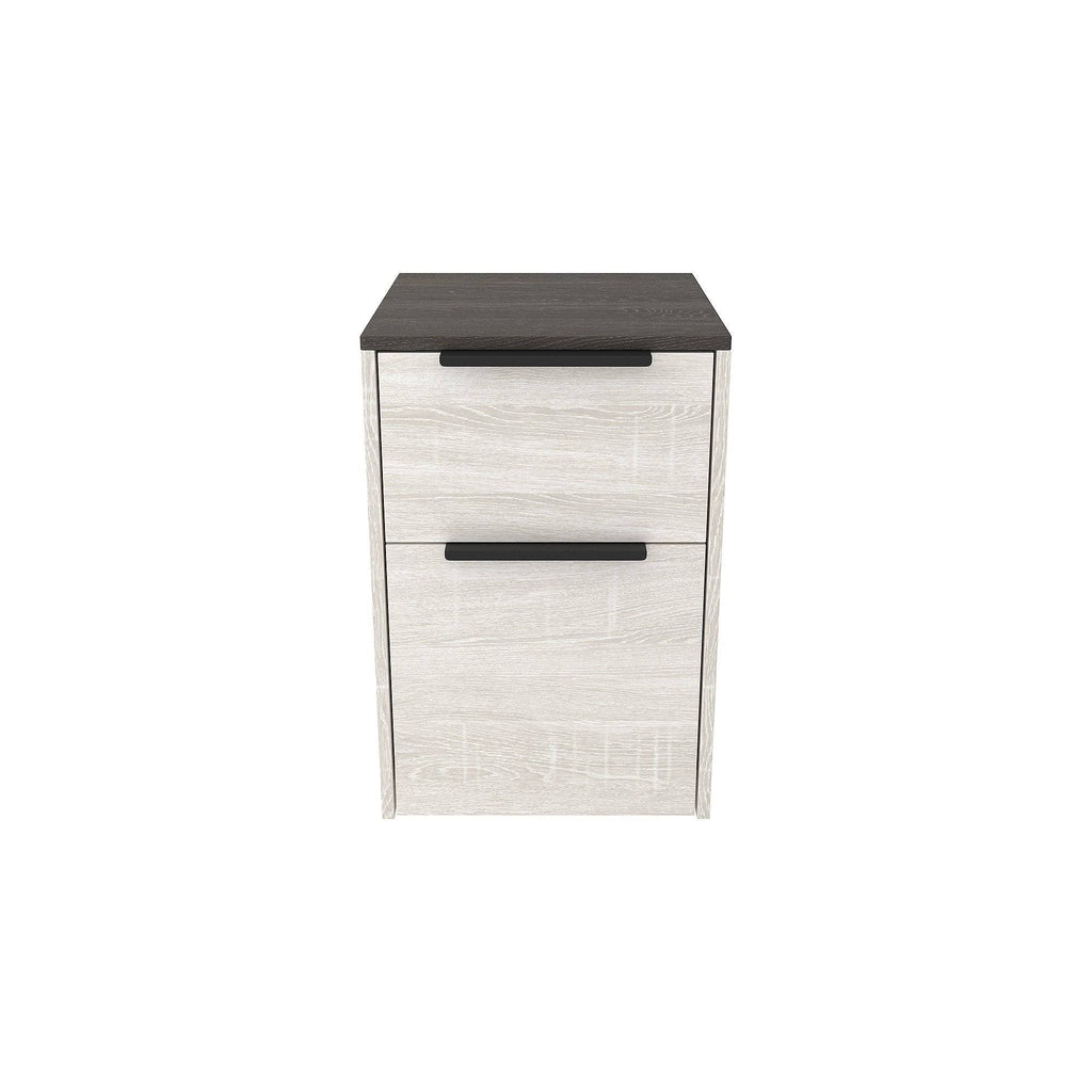White and Brown File Cabinet F445