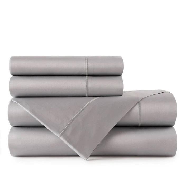 Pewter Soprano Sateen Fitted Sheet - Full A980