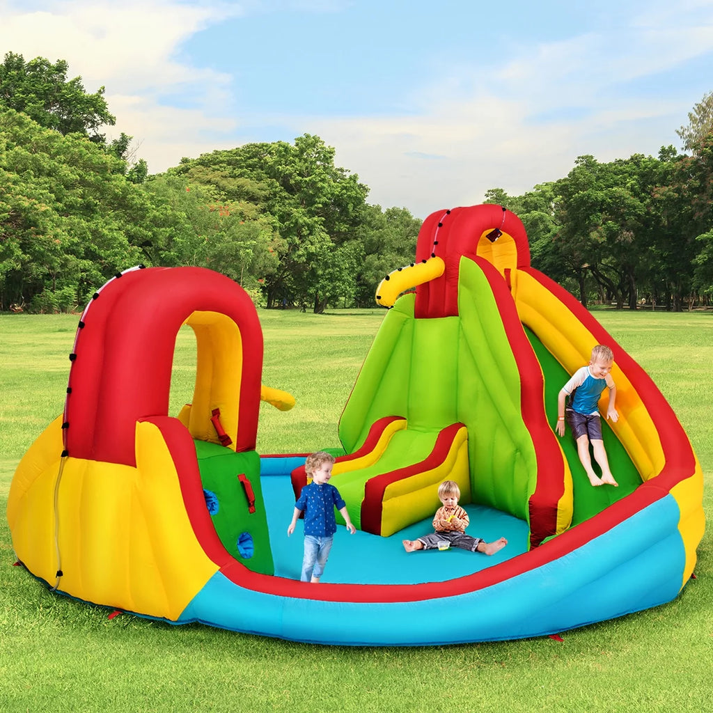 Kids Inflatable Water Slide Park with Splash Pool D451