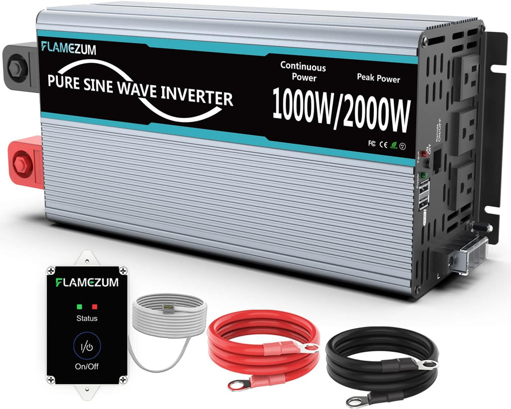 Pure Sine Wave 2000 Watt 12V DC to 110V/120V AC Power Inverter U92851