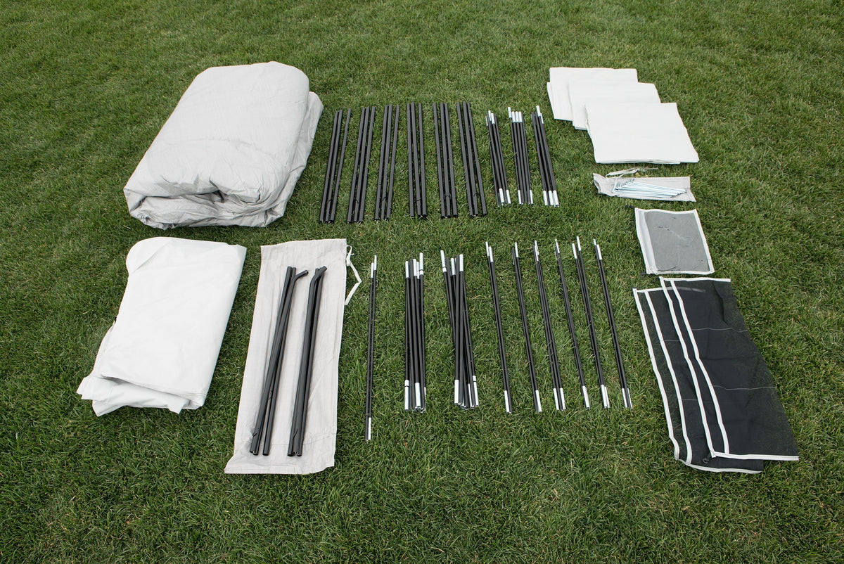 20-Person 4-Room Cabin Tent with 3 Separate Entrances I823