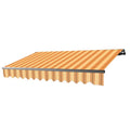 Black Frame Motorized Retractable Patio Canopy Awning 13'x10' Multi Yellow K789