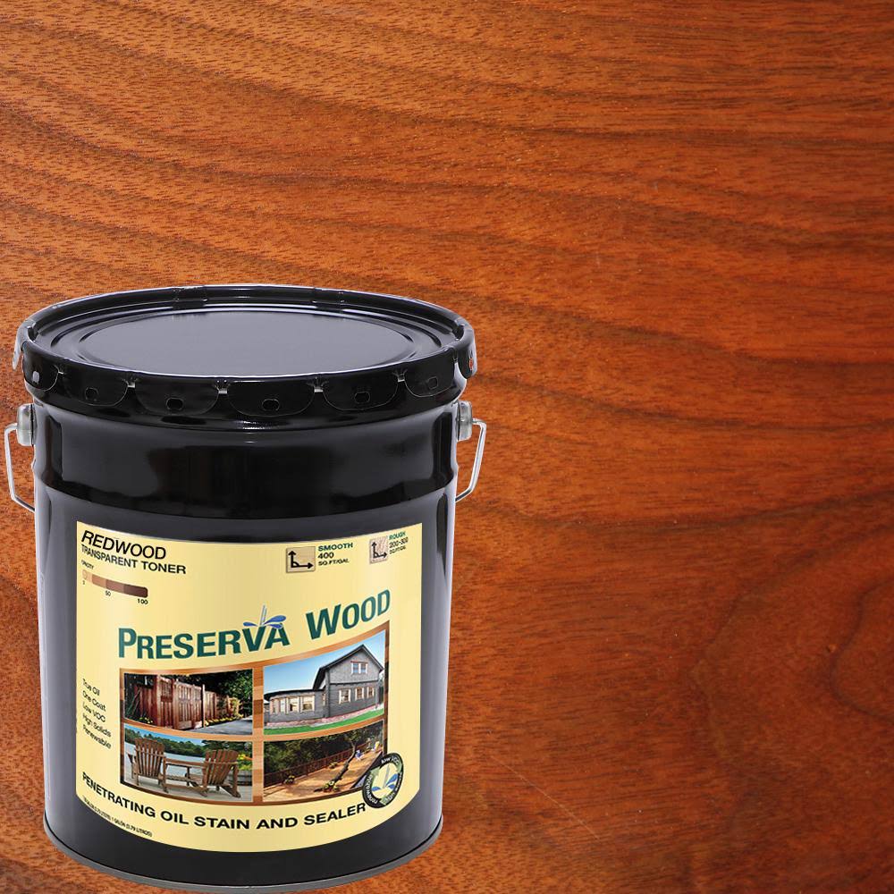 Redwood Oil-Based Stain and Sealer 5 gal. Q678020