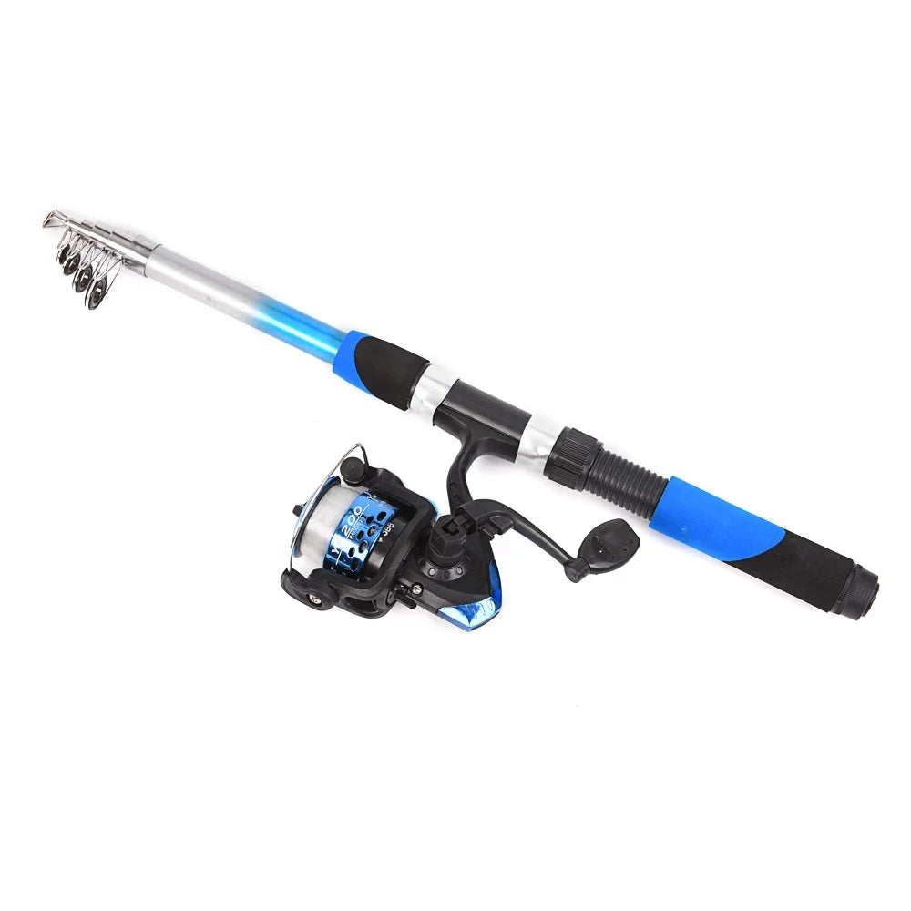 2.1m Telescopic Fishing Rods with 2PCS Reels Fishing Bag S64977