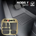 All Weather TPE Floor Mats Cargo Liner Trunk Mats 6 Pieces Q606396