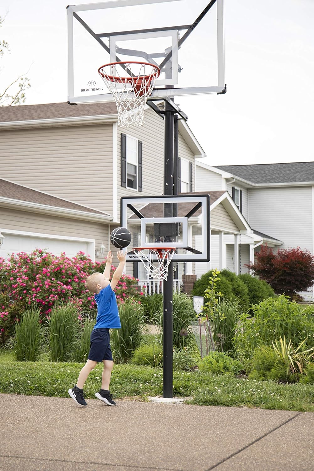 Youth Basketball Hoop with Mounting Technology, Black P4842