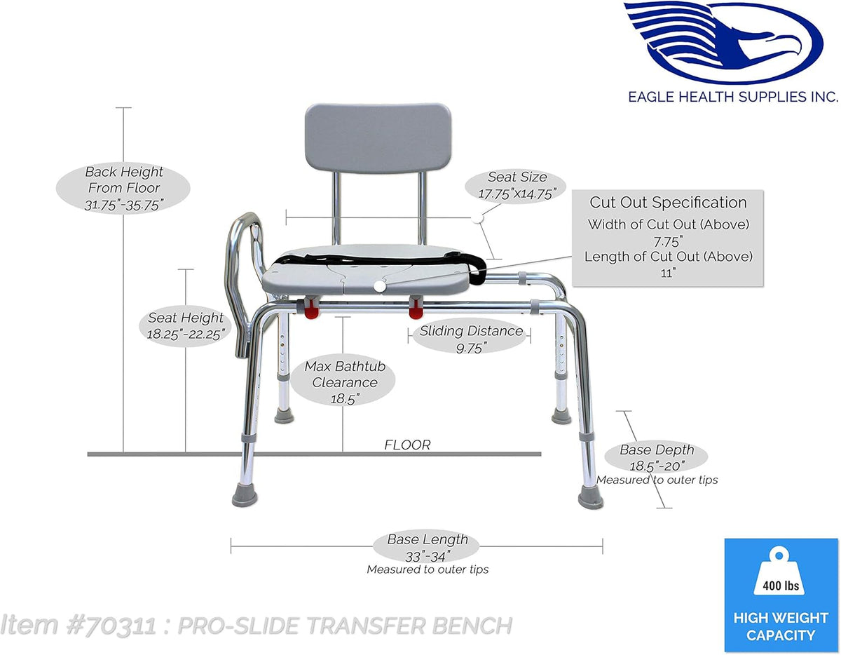 Bathtub Transfer Bench and Sliding Shower Chair S948267