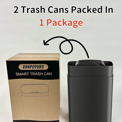 2.7 Gal Automatic Touchless Plastic Trash Can with Lid O96522
